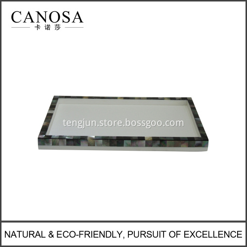 Black Lip Shell Vanity Trays for Guestroom